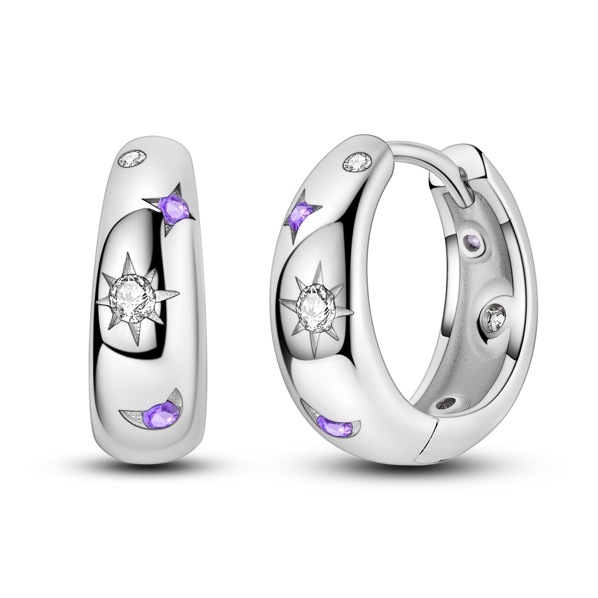 Original Design Silvery Color Hoop Earrings for Women